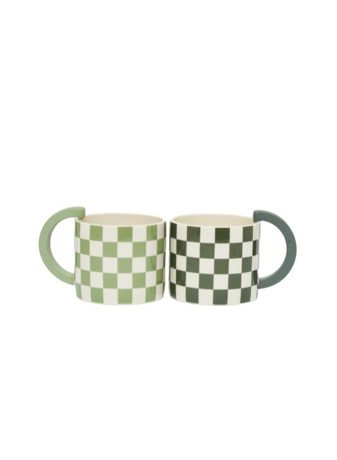 Grey Racer Check Mug