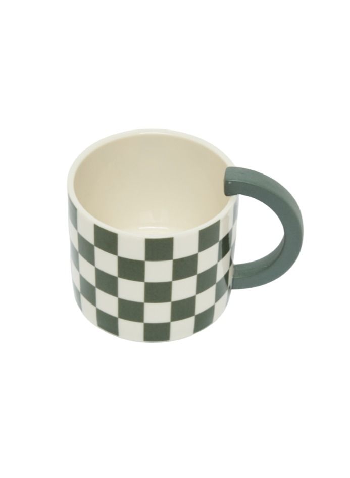 Grey Racer Check Mug