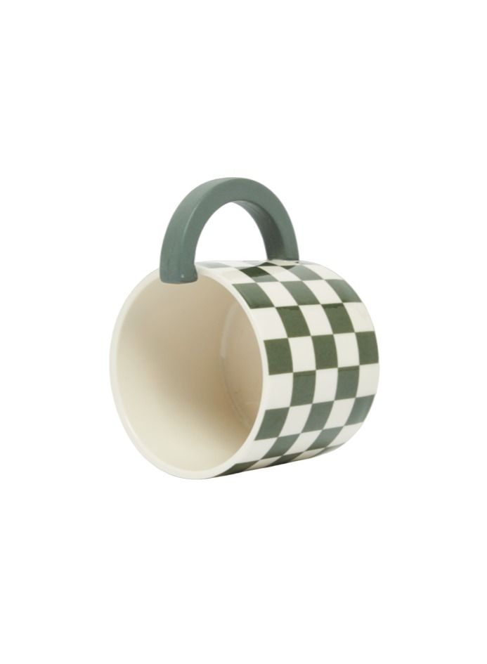 Grey Racer Check Mug