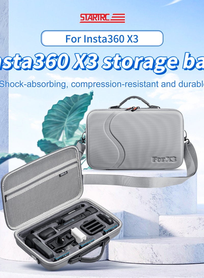 STARTRC Insta360 X3 Carry Carrying Travel Case Shoulder Storage Suitcase Single Camera Bag Pouch Hard Shell Waterproof X3 Gear