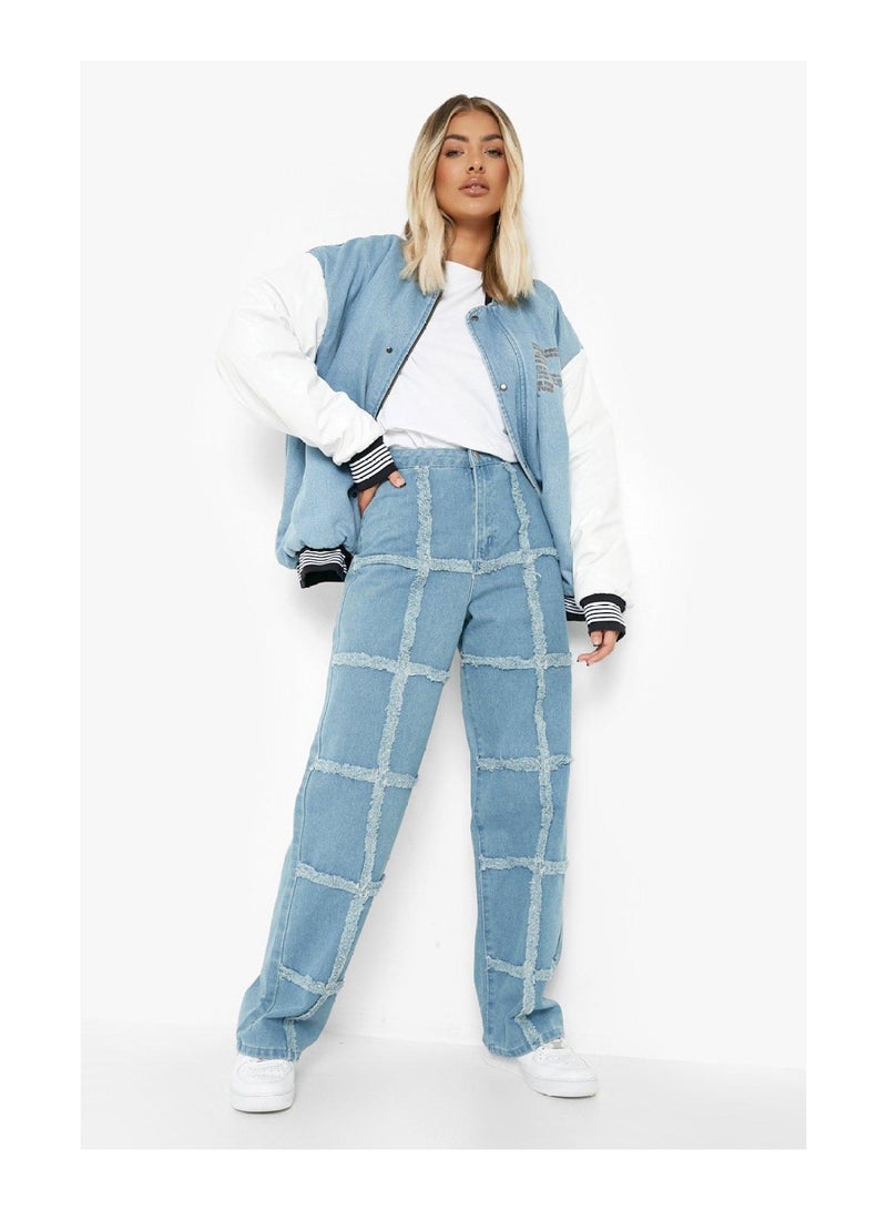 Exposed Seam High Waisted Dad Jeans