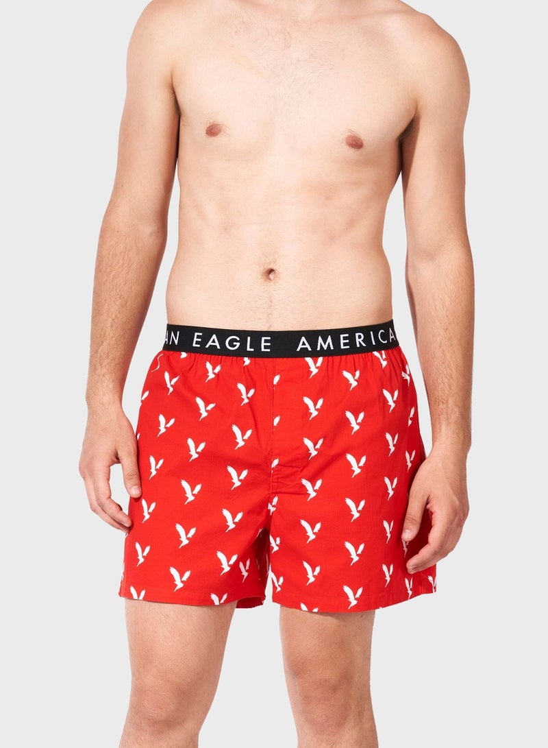 Logo Print Boxers