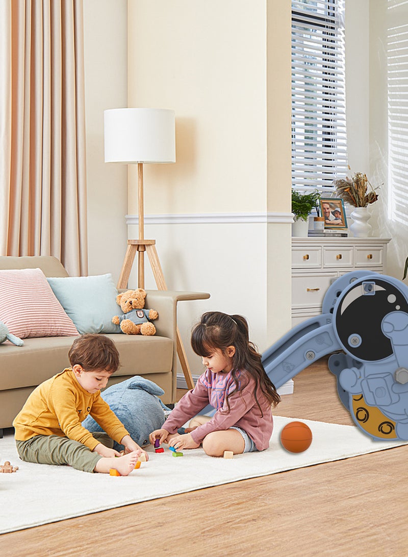 Foldable Children's Slide Multifunctional Children's Independent Entertainment Slide Children's Climbing Slide Playground Toy Set Easy To Install With Basketball Stand Suitable For Indoor And Outdoor Children's Entertainment