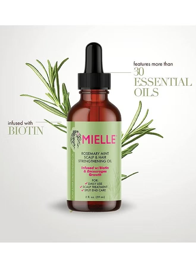 Rosemary Mint Scalp & Hair Strengthening Oil Infused W/Biotin & Encourages Growth 59ml