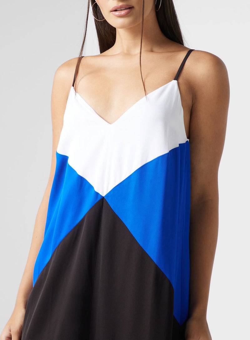 Strappy Color Block Dress