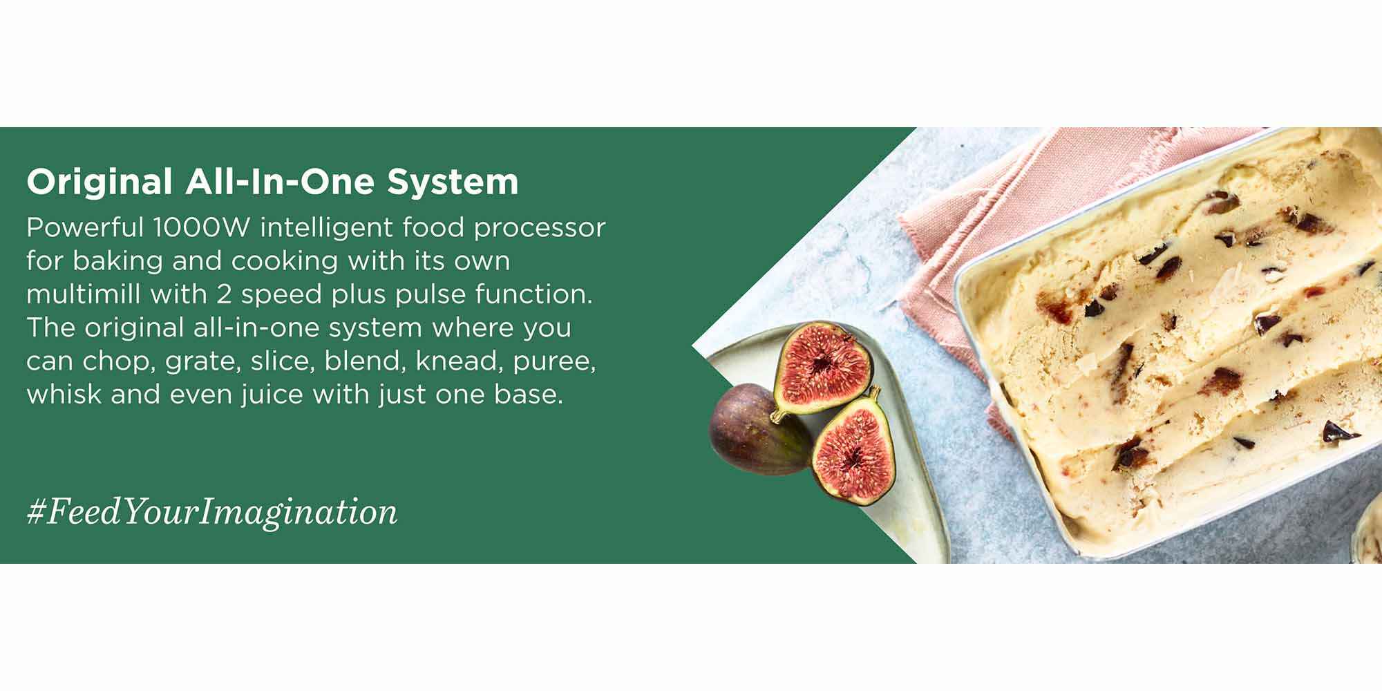 Premium Food Processor 1.5 L 1000 W FDP65.750WH White/Grey