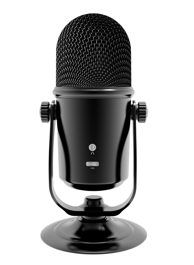 USB Condenser Microphone Type C and A with Value Control Wheel Broadcast Quality
