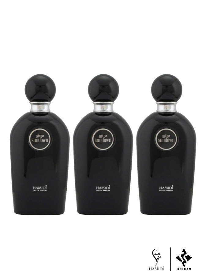 Non Alcoholic Eau De Parfum Sundown 100ml Unisex – Perfumes Gift Set – (Pack of 3)