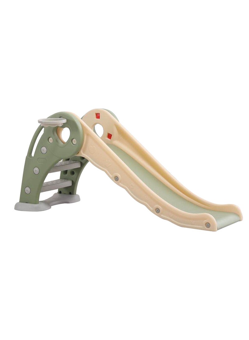 3 in 1 Foldable Children's Slide Freestanding Entertainment Slide Suitable for Toddlers Indoor and Outdoor Playground Climbing Toy Set with Basketball Stand