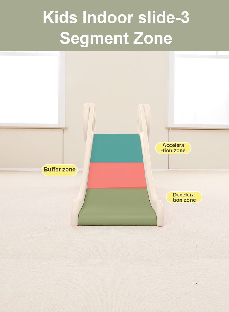 3 in 1 Foldable Children's Slide Freestanding Entertainment Slide Suitable for Toddlers Indoor and Outdoor Playground Climbing Toy Set with Basketball Stand
