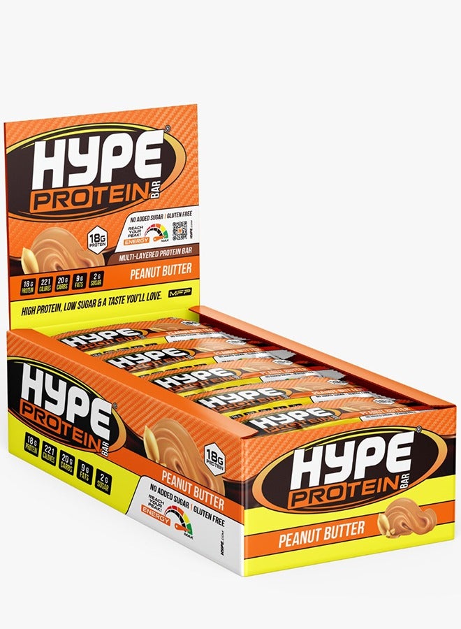 Hype Protein Bar 18g No Added Sugar 55g x 20 Pcs Peanut Butter