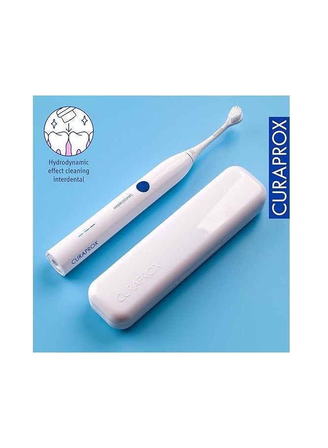 Curaprox Hydrosonic Easy Toothbrush - Curaprox Electric Toothbrush for Adults with 3 Cleaning Levels.