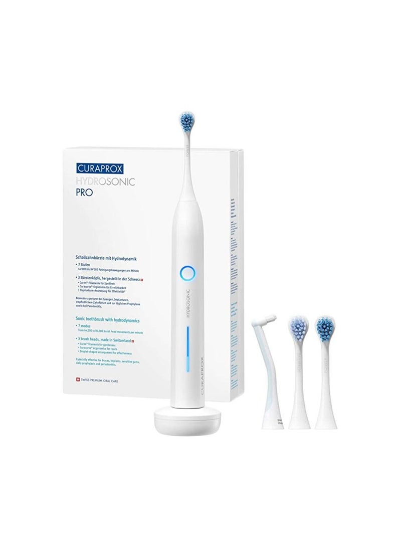 Curaprox Hydrosonic Pro Sonic Toothbrush - Curaprox Electric Toothbrush for Adults with 7 Cleaning Levels