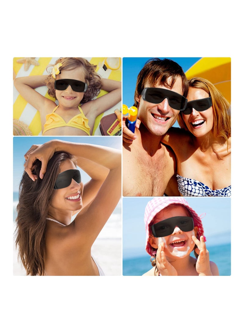 4 Pairs UV Resistant Safety Glasses Protective Eyewear, Tanning Goggles Glasses, Red Light Therapy Glasses,black Glasses Lab Protective Glasses Comprehensive Protection for Your Eyes