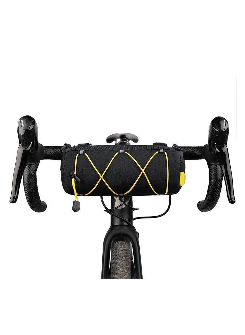 Bike Handlebar Bag, Bicycle Front Bag Fram Storage Roll Bag Mountain Road Bikes Commuter Shoulder Bag Professional Cycling Accessories