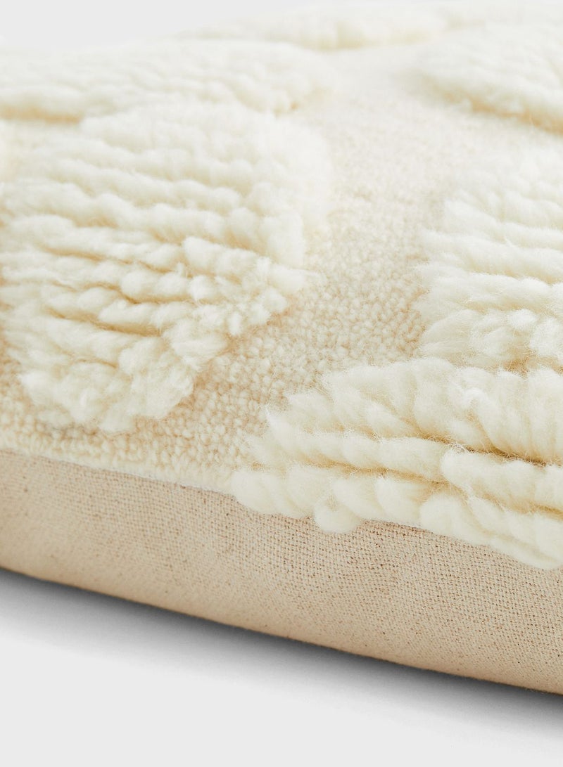Tufted Wool-Blend Cushion Cover