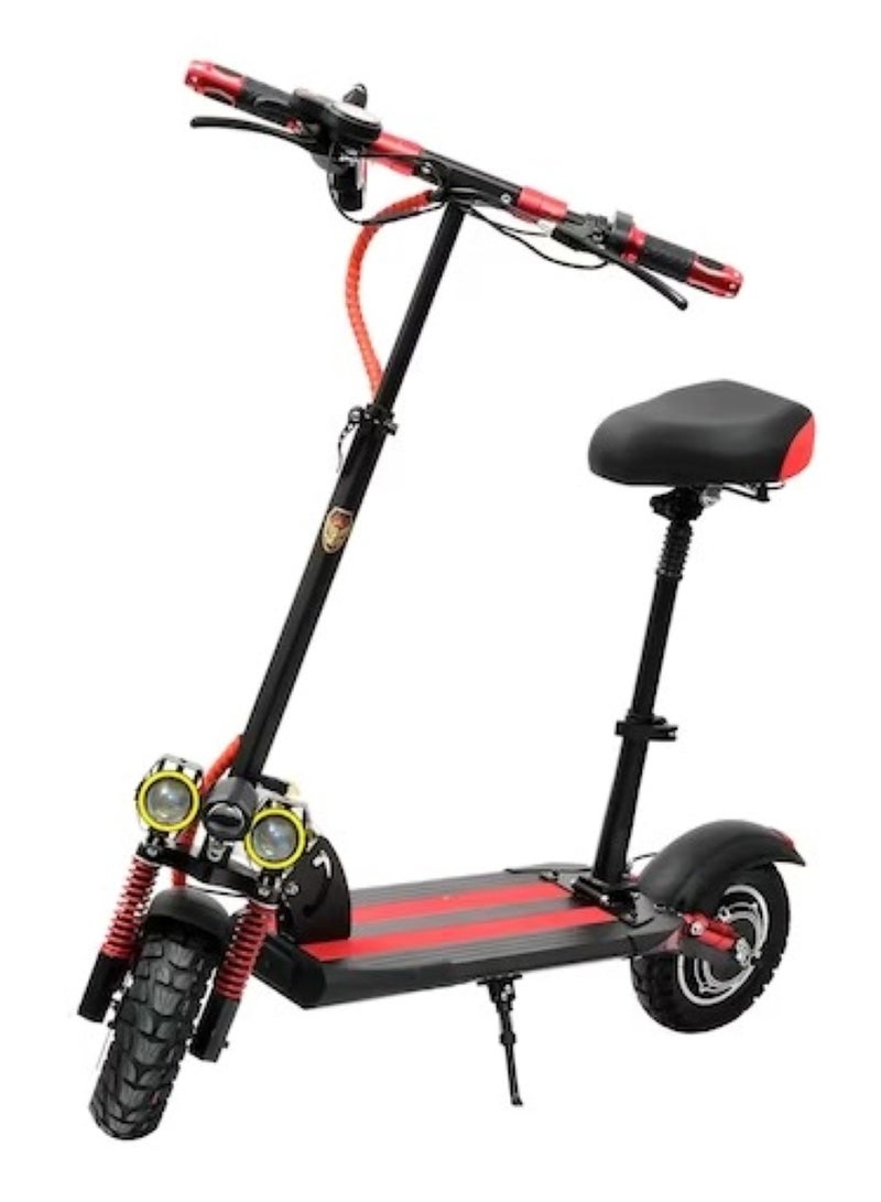 E Scooter E10 Motor 2000W Full Foldable 48V 13Ah Improved 25 To 35 km Include Anti Theft RC Red