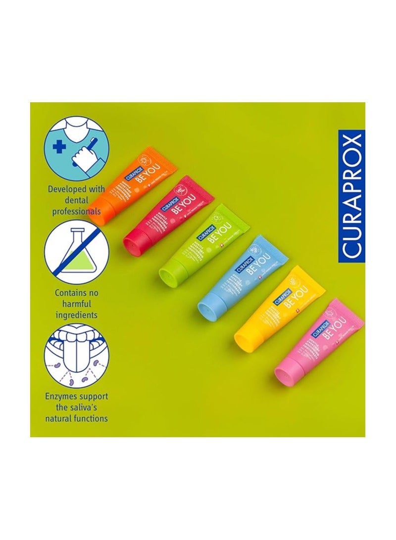 Curaprox Be You Six Taste Pack Mini Travel Size Toothpaste 6 Flavoured Toothpaste Taste Pack Curaprox Cs 5460 Ultra-Soft Toothbrush