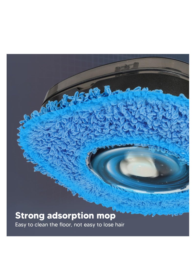 Wet Scrubbing Mopping Robot, Robot Vacuum Cleaner, Automatic Floor Mopping Robot, Mopping Robot, with Water Tank Vacuum and Mop, Suitable for a Variety of Floors, Wood Panels, Tiles (Silver)