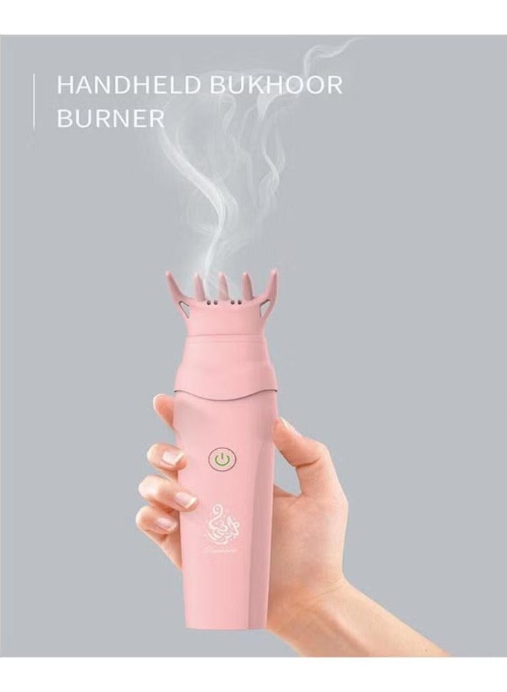 Smart Rechargeable Handheld Burner With Comb Pink