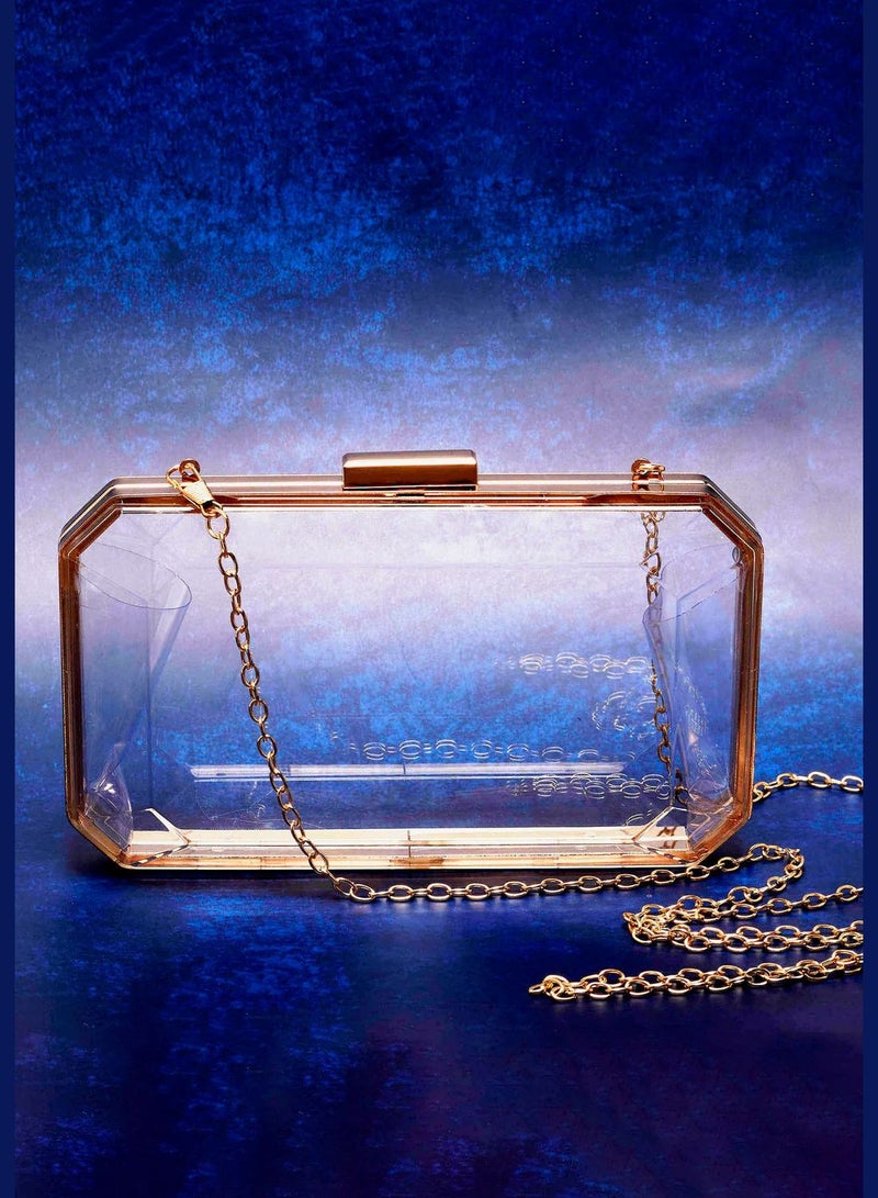 Transparent Magnet Lock Sling Bag