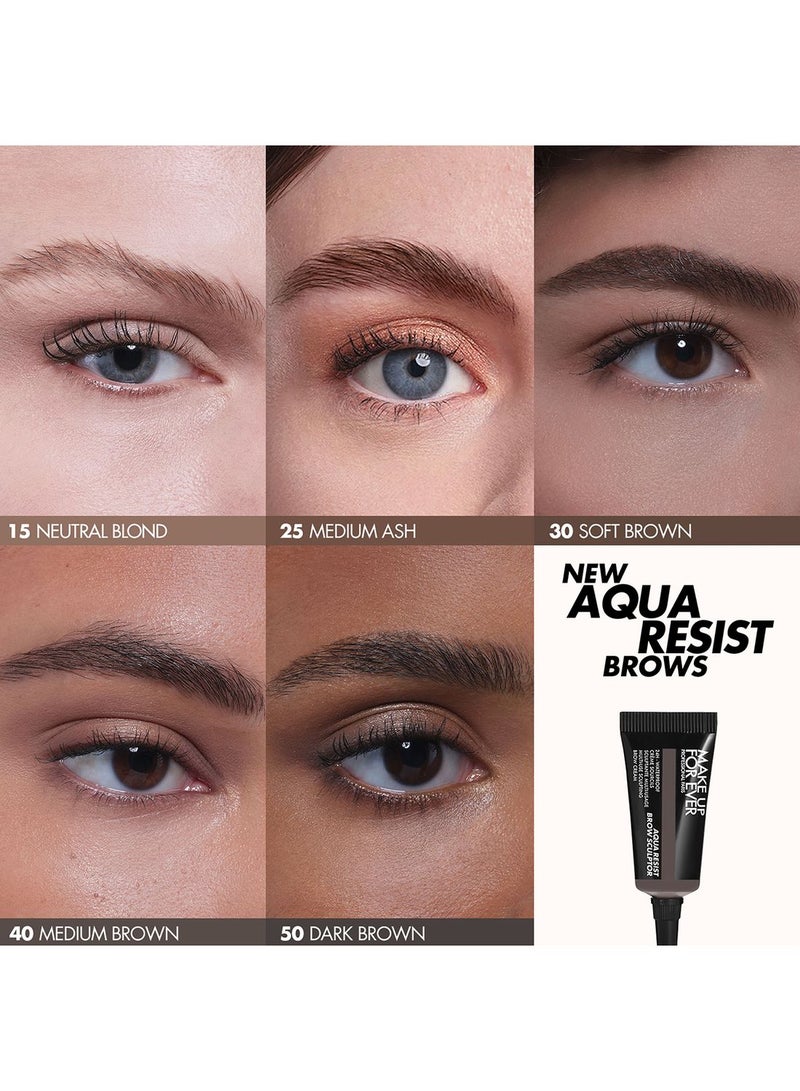 Aqua Resist Brow Sculptor Kit - 40 - Medium Brown