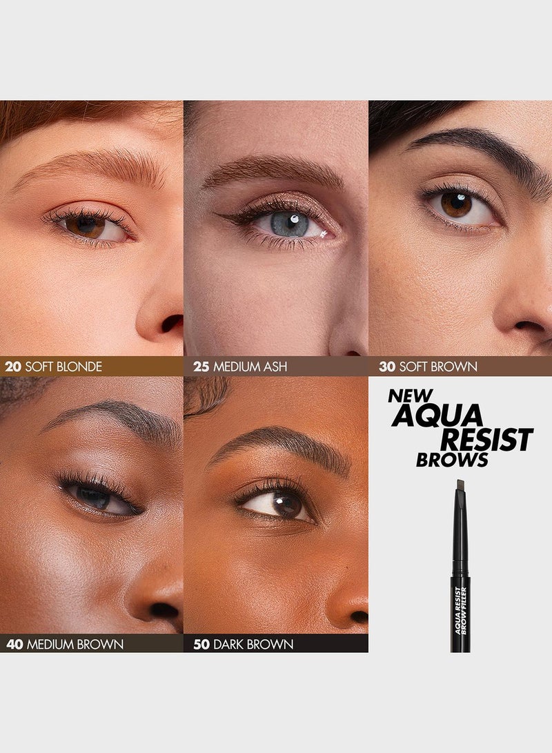 Aqua Resist Brow Filler - 25 - Medium Ash