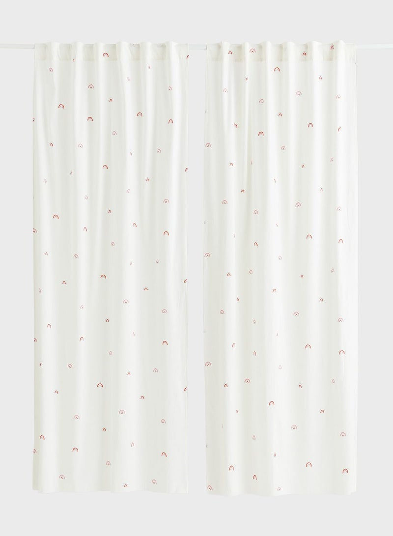 2-Pack Patterned Cotton Curtains-120X250