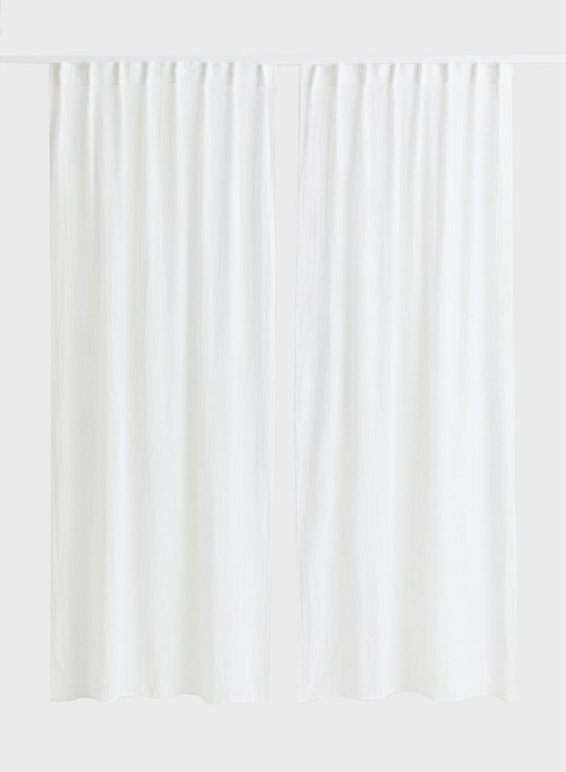 2-Pack Multiway Linen-Blend Curtains-120X250