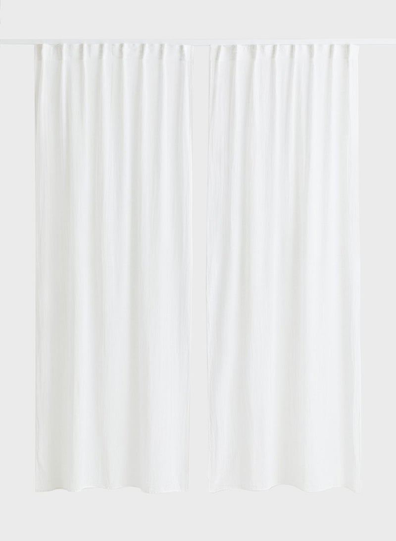 2-Pack Multiway Linen-Blend Curtains 120X250