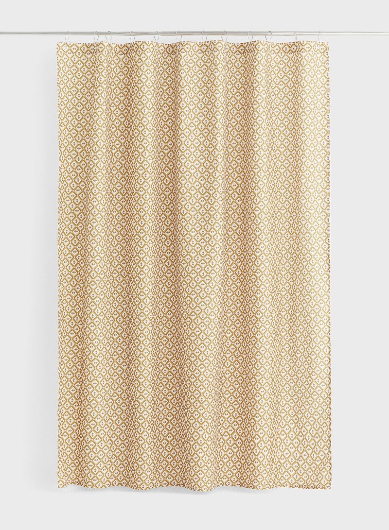 Patterned Shower Curtain-180X200