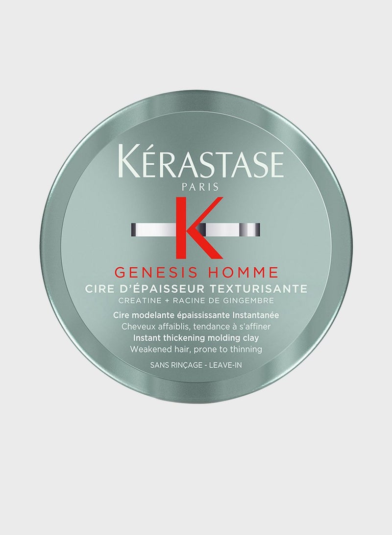 Genesis Homme Cire Texturising Clay For Weakened Hair, 75Ml