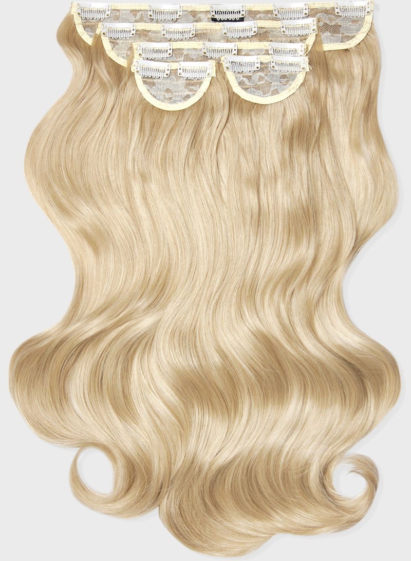 Natural Wavy 22 Inch 5 Piece Clip In Extensions - Light Blonde