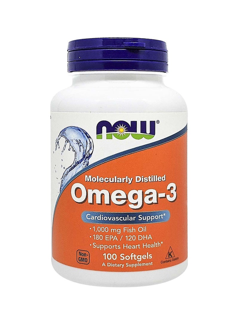 Molecularly Distilled Omega-3 Cardiovascular Support - 100 Softgels