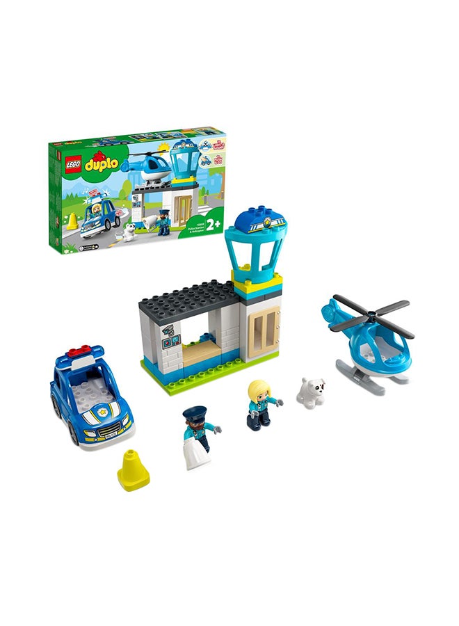 6379240 LEGO 10959 DUPLO Town Police Station & Helicopter Building Toy Set (40 Pieces) 2+ Years