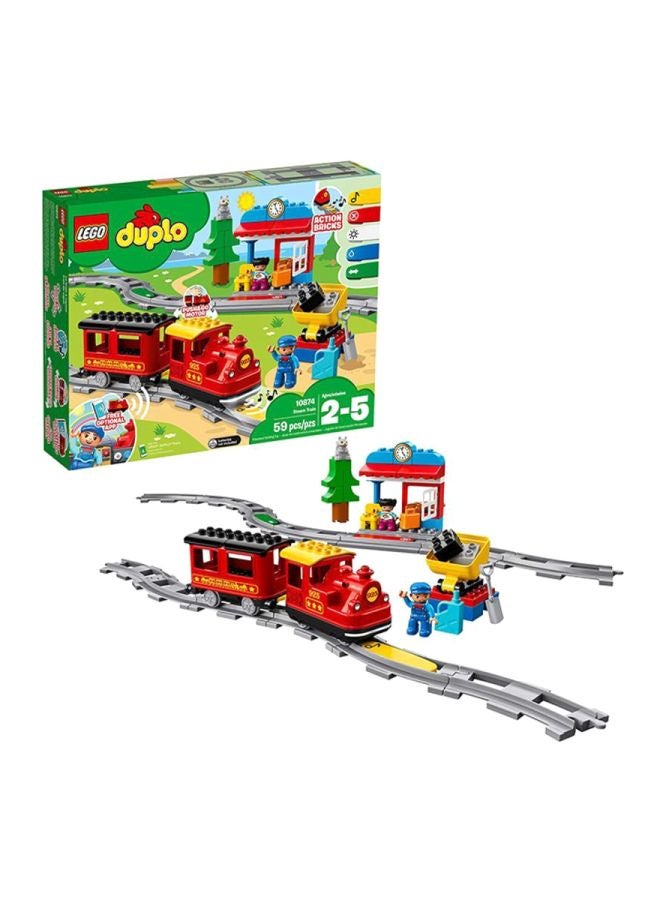 6213752 LEGO 10874 DUPLO Town Steam Train Building Toy Set (59 Pieces) 2+ Years