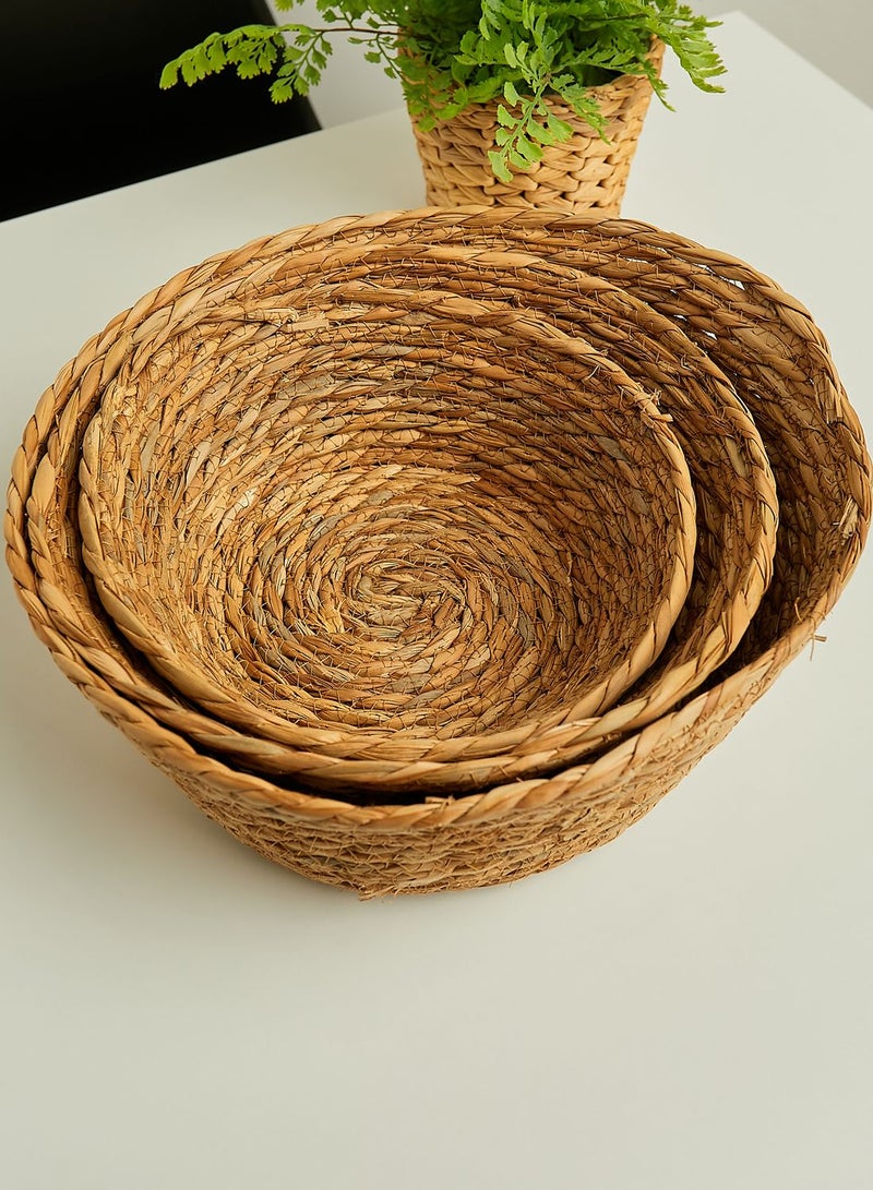 Set Of 3 Seagrass Baskets