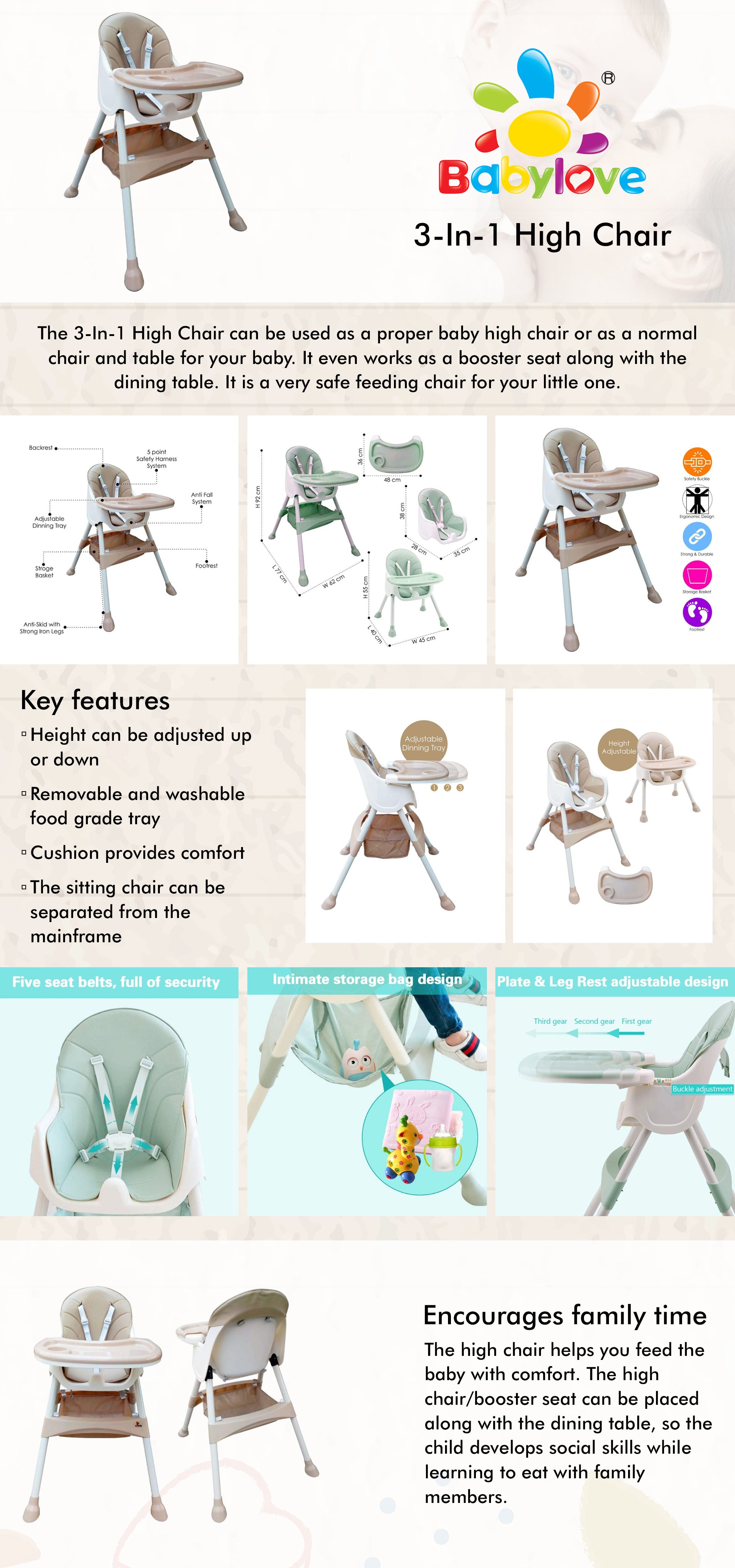 3-In-1 High Chair