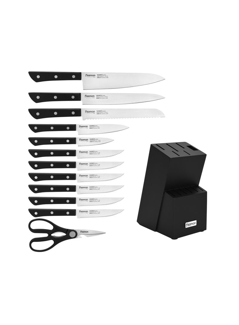 13-Piece Knife Set Yasumoto with Wooden Block