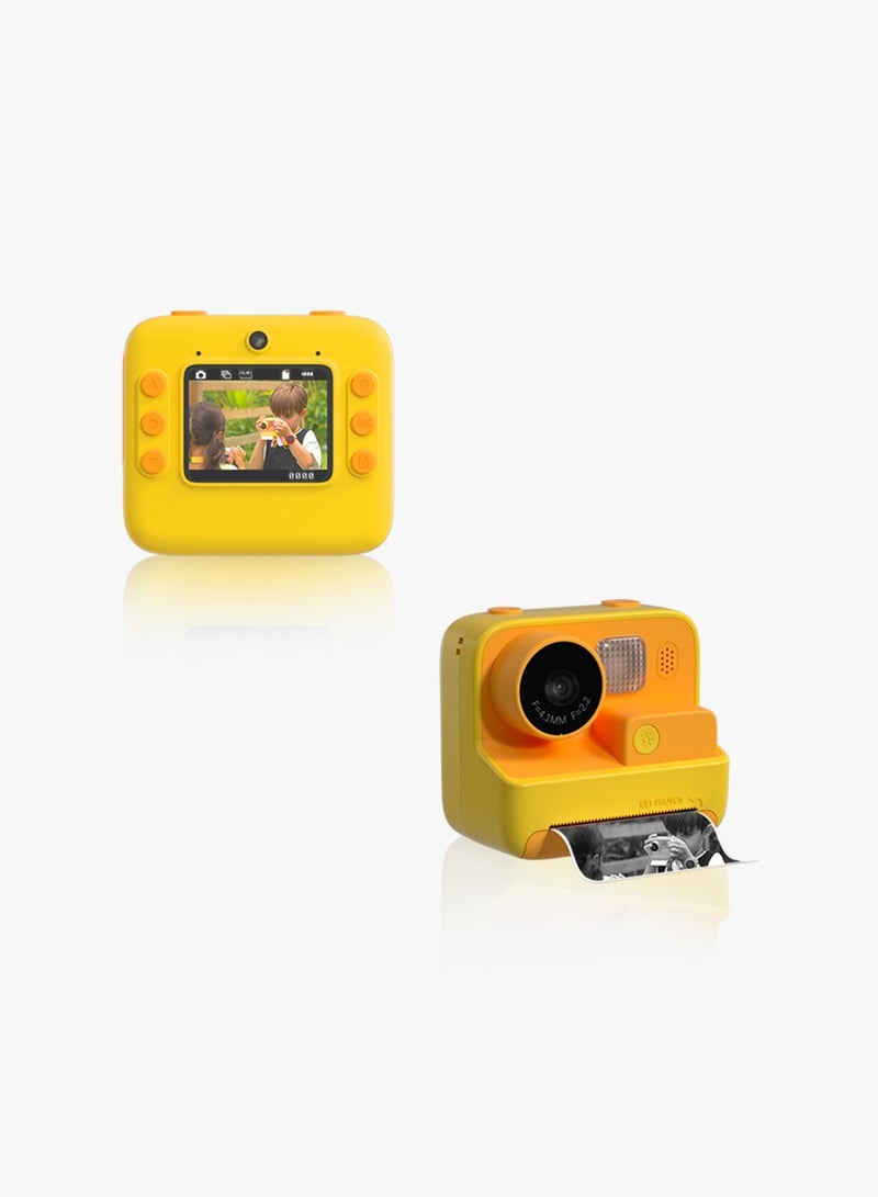 Kids Print Camera 48MP 1080P 800mAh - Yellow