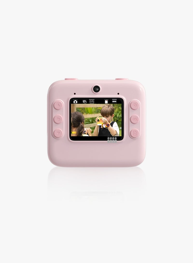 Kids Print Camera 48MP 1080P 800mAh - Pink