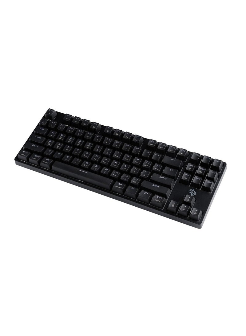 Porodo Gaming 3in1 Wireless Mechanical Keyboard TKL Gateron Pro Switch (Blue) - Black