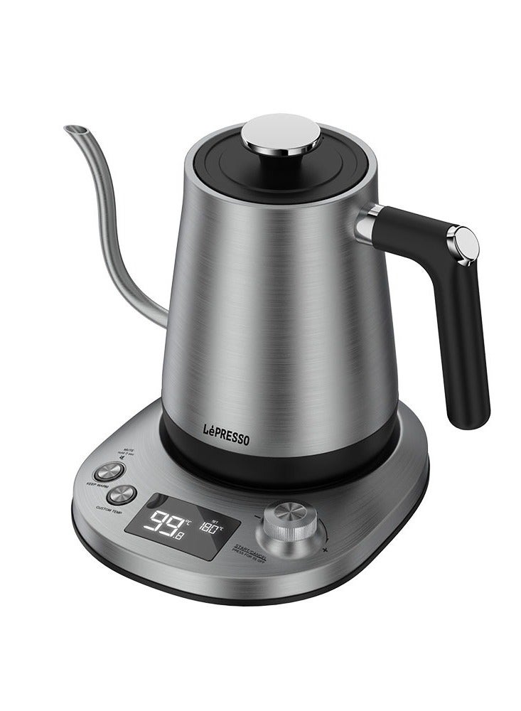 Pour-Over Electric Temperature Controlled Kettle 800mL - Gray