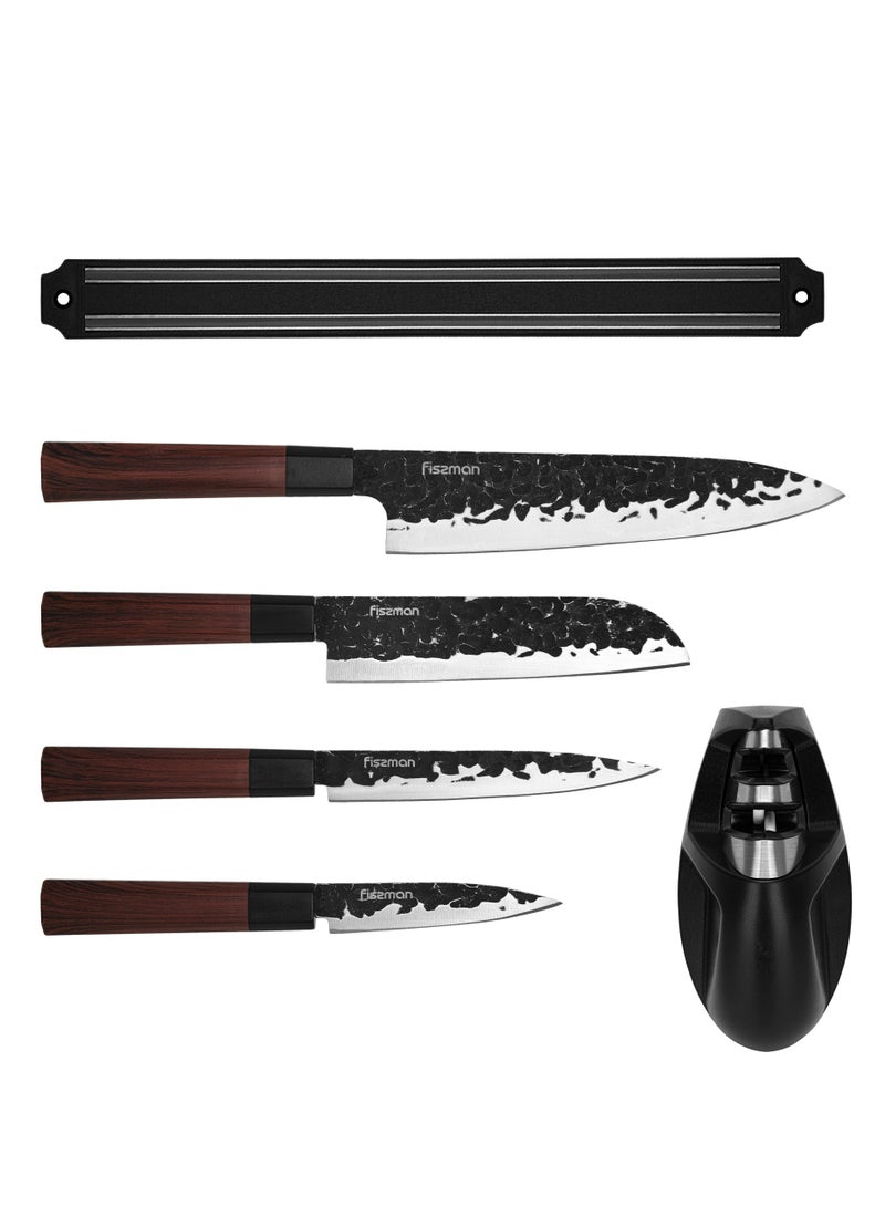 6-Piece Knife Set Kendo Series X30Cr13 Steel