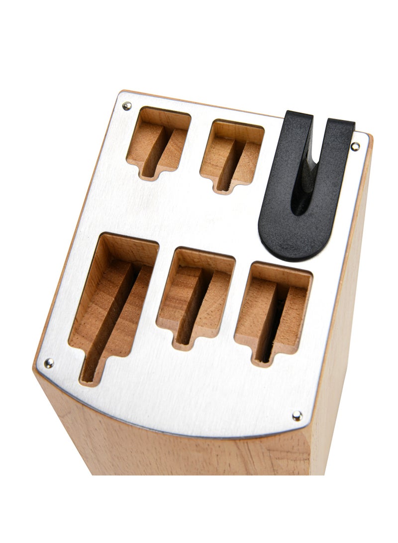 6-Piece Knife Set ULM Series with Wooden Block with Built-In Sharpener