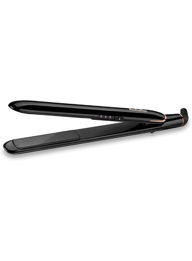 Smooth Finish 230 Hair Straightener, Titanium Ceramic Plates For Efficient Straightening, Adjustable Temperature Settings For Versatile Styling, Salon-Quality Results At Home - ST250SDE, Black Black