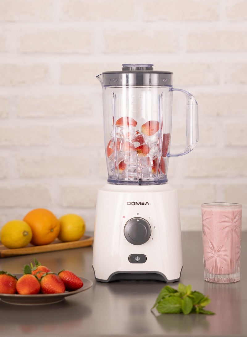2-in-1 Blender & Grinder, 650W High-Speed Motor, 1.6L Juice Blender Jar + 300 ml Grinder Jar, 2-Speed + Pulse Function, Stainless Steel Blade, Ice Crushing, Coffee Grinding, Countertop Blender
