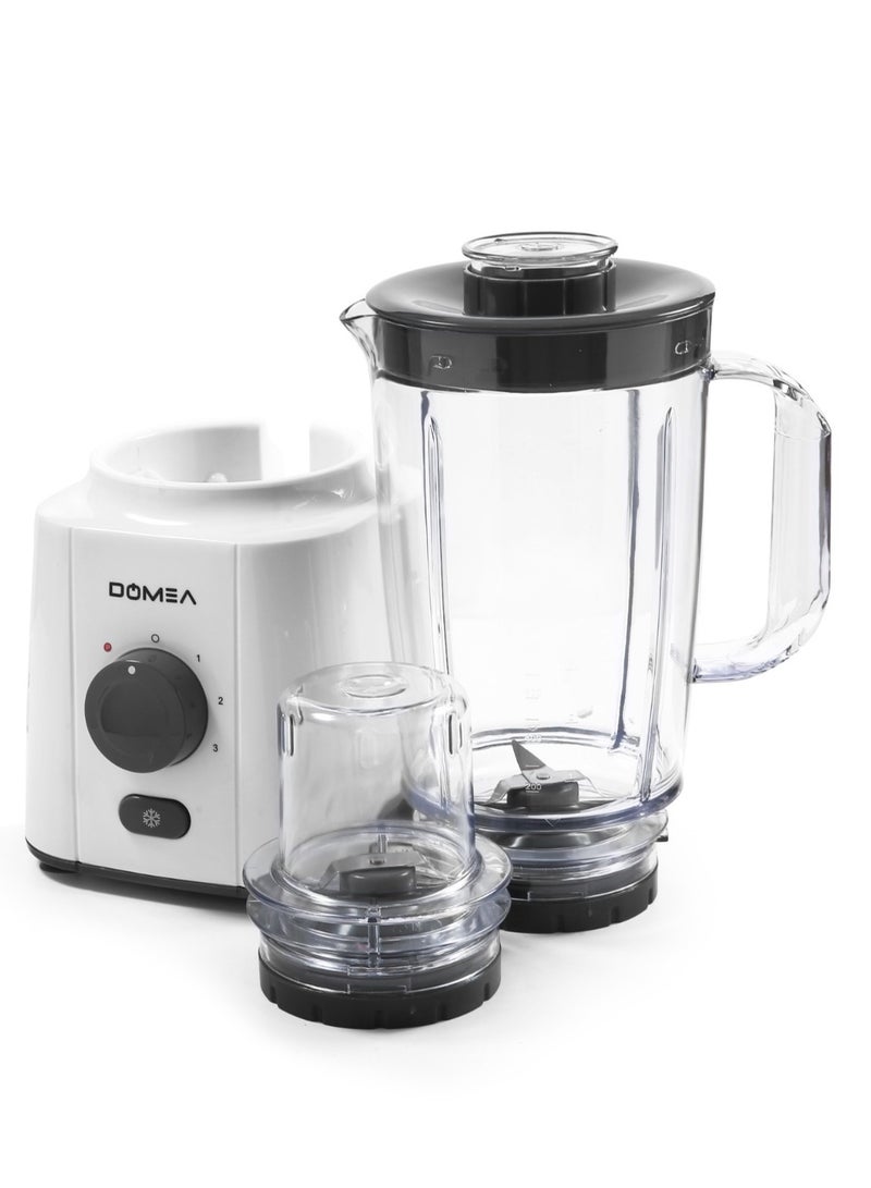 2-in-1 Blender & Grinder, 650W High-Speed Motor, 1.6L Juice Blender Jar + 300 ml Grinder Jar, 2-Speed + Pulse Function, Stainless Steel Blade, Ice Crushing, Coffee Grinding, Countertop Blender