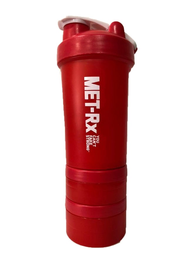 Plastic Protein Shaker Red 500ml