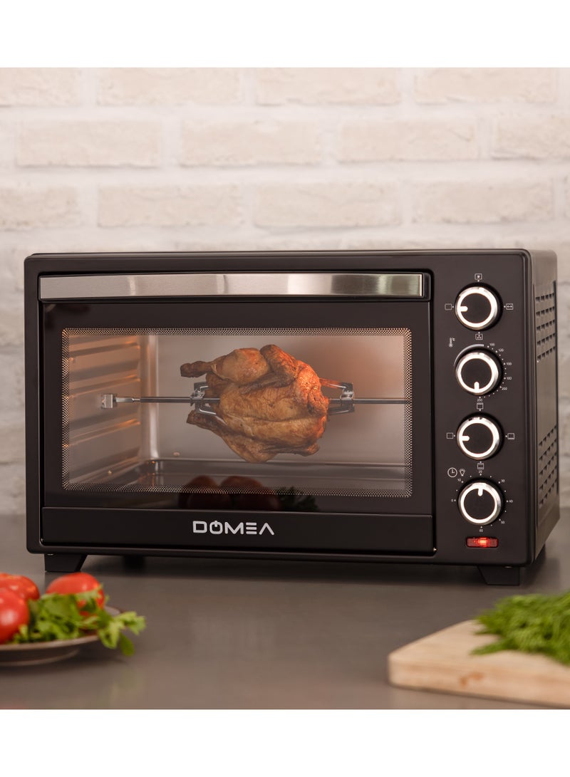Electric Toaster Oven 40 L | Counter Top Oven With Rotisserie Function| Convection Function | Grill And Baking Tray | Adjustable Heat Settings | 60 Minutes Timer | 1600W